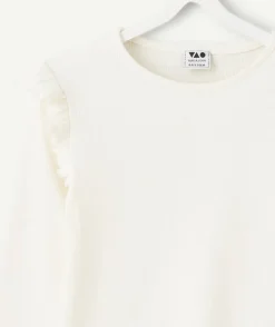 T-shirt manches longues fille blanc