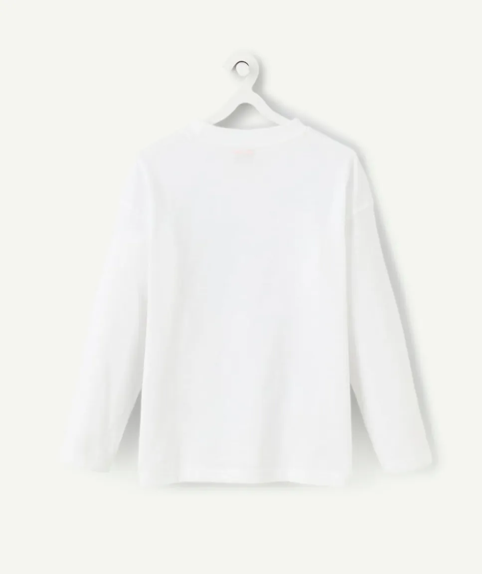 T-shirt manches longues garçon blanc