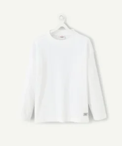 T-shirt manches longues garçon blanc