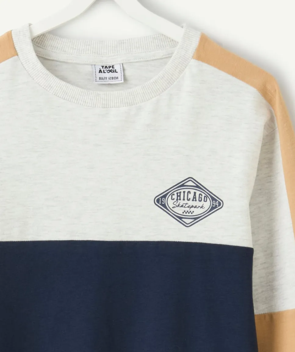 T-shirt manches longues garçon colorblock