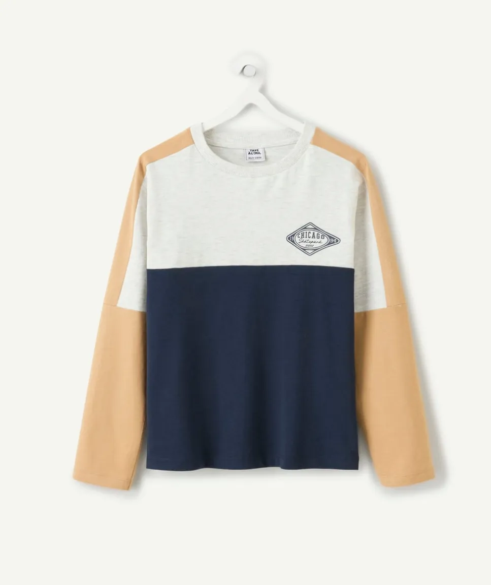 T-shirt manches longues garçon colorblock