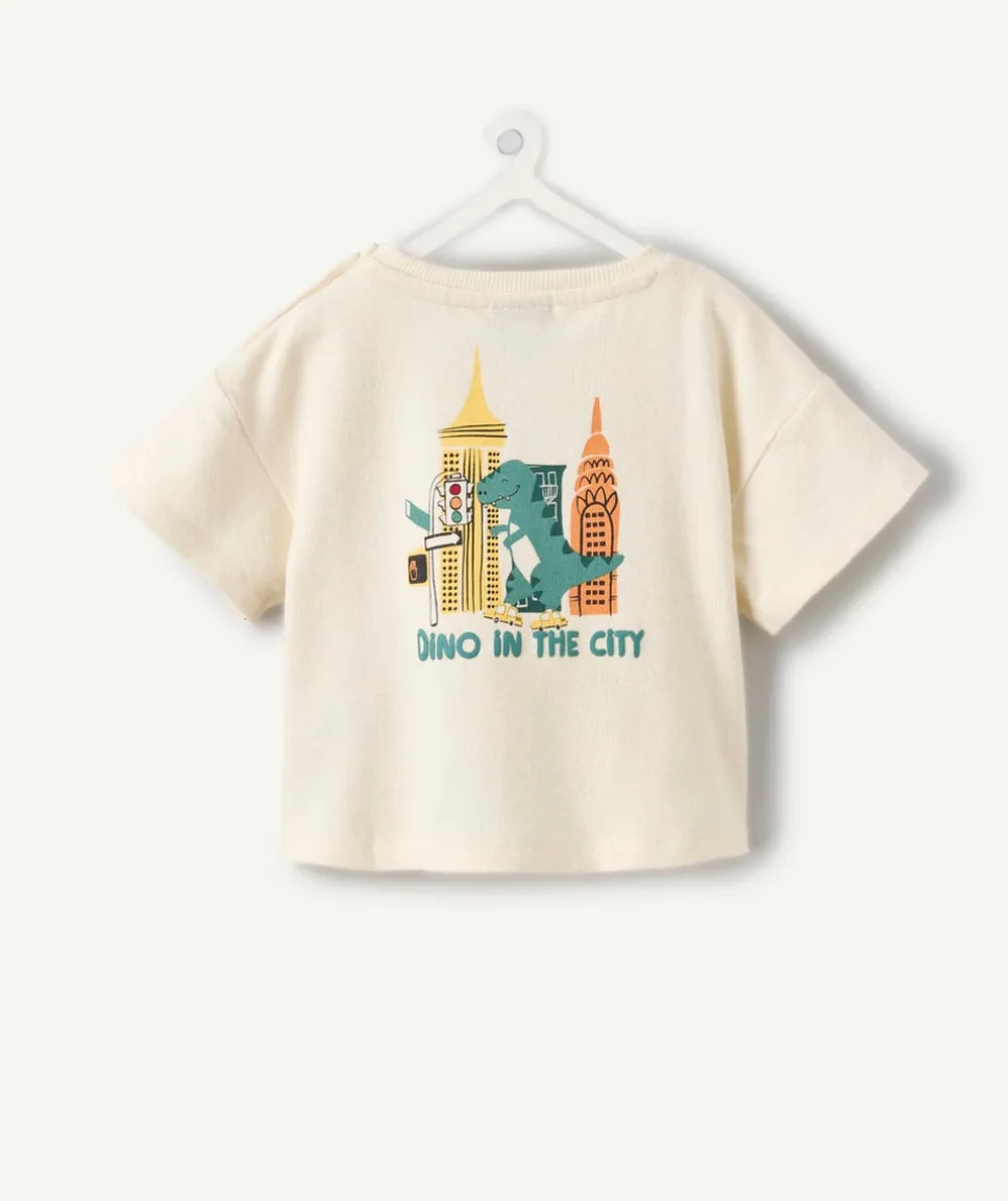 T-shirt oversize bébé garçon imprimé dino