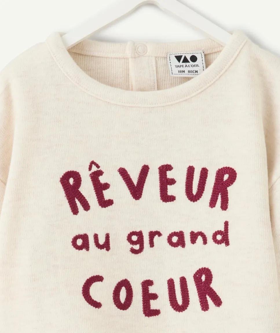T-shirt oversize bébé garçon imprimé message