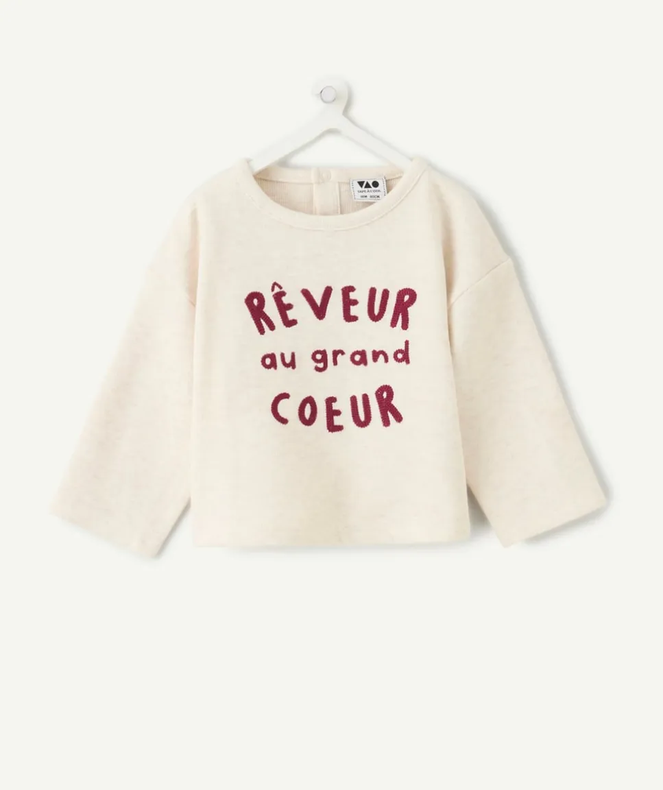 T-shirt oversize bébé garçon imprimé message