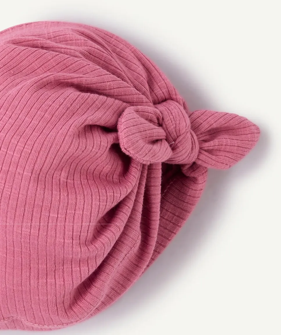 Turban bébé fille rose
