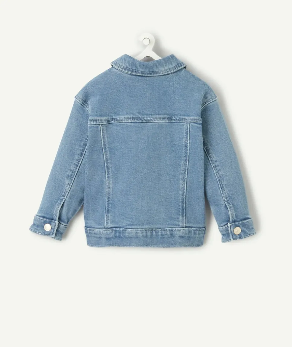 Veste bébé fille en denim bleu clair