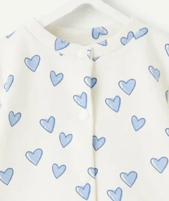 Veste bébé fille imprimé cœur
