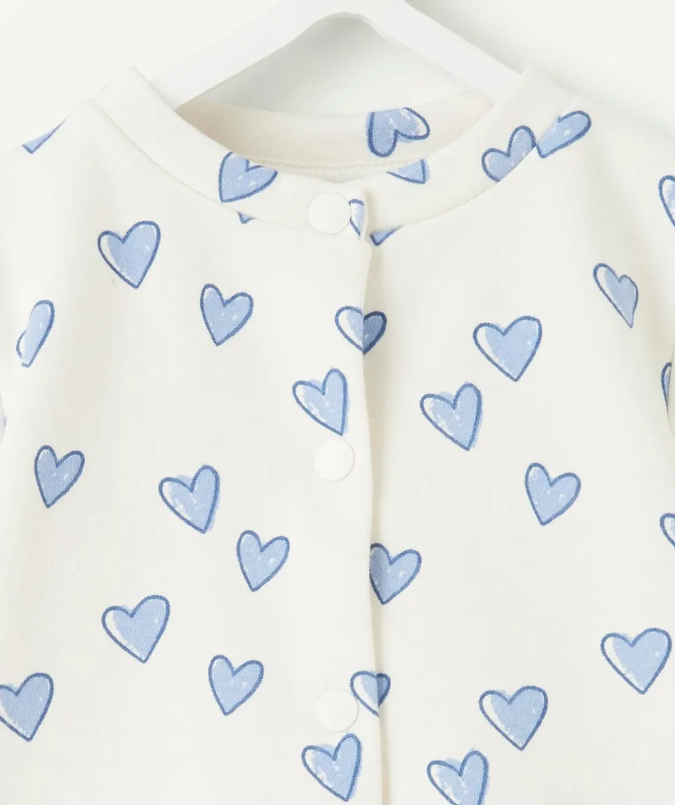 Veste bébé fille imprimé cœur