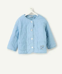 Veste bébé fille matelassée bleue
