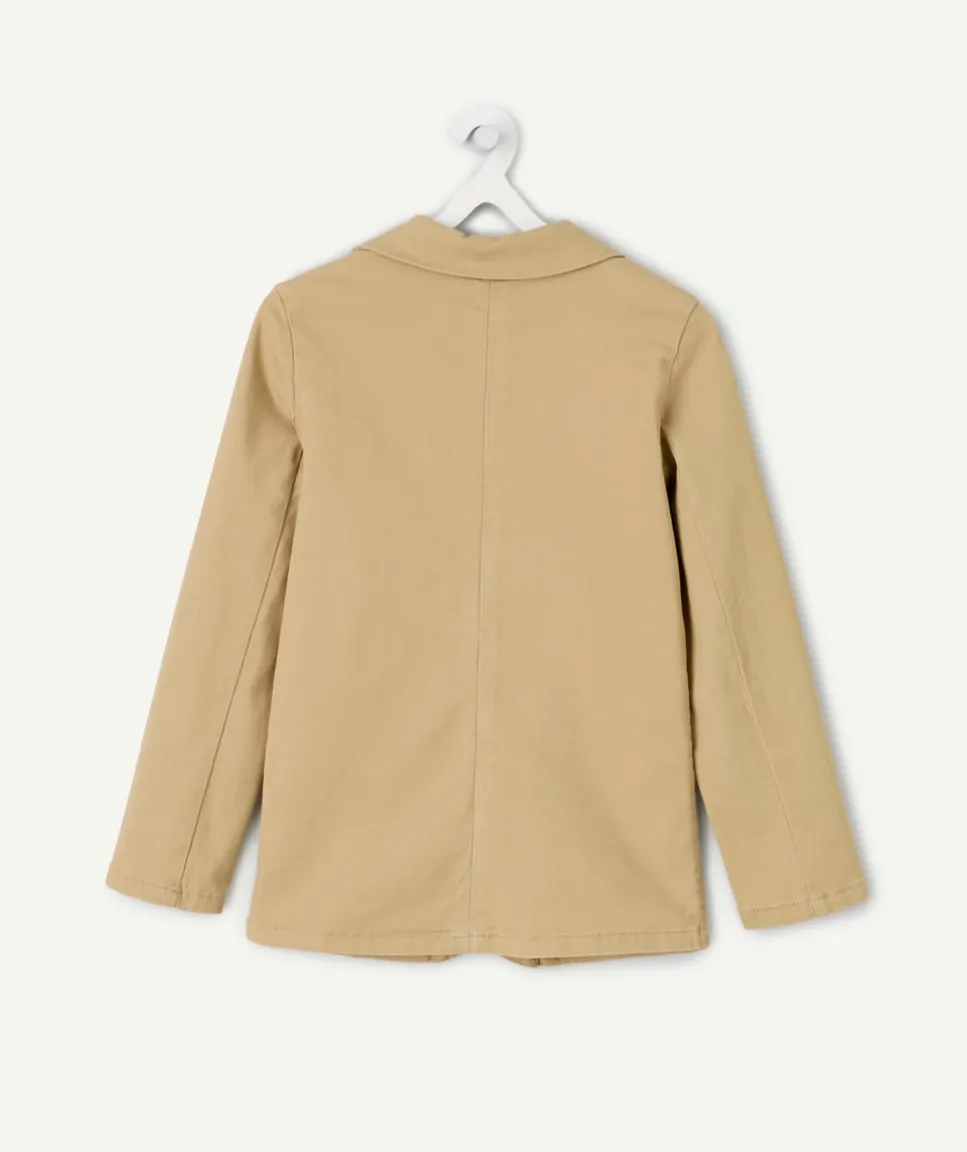 Veste de cérémonie pour garçon beige à boutons