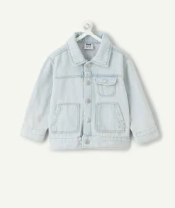 Veste en jean bébé garçon bleu clair