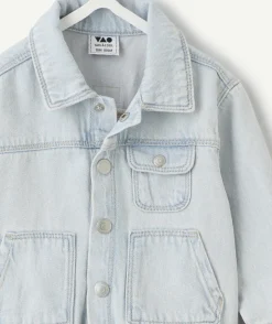 Veste en jean bébé garçon bleu clair