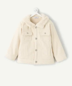 Veste en jean bébé garçon écru doublée sherpa