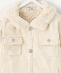 Veste en jean bébé garçon écru doublée sherpa