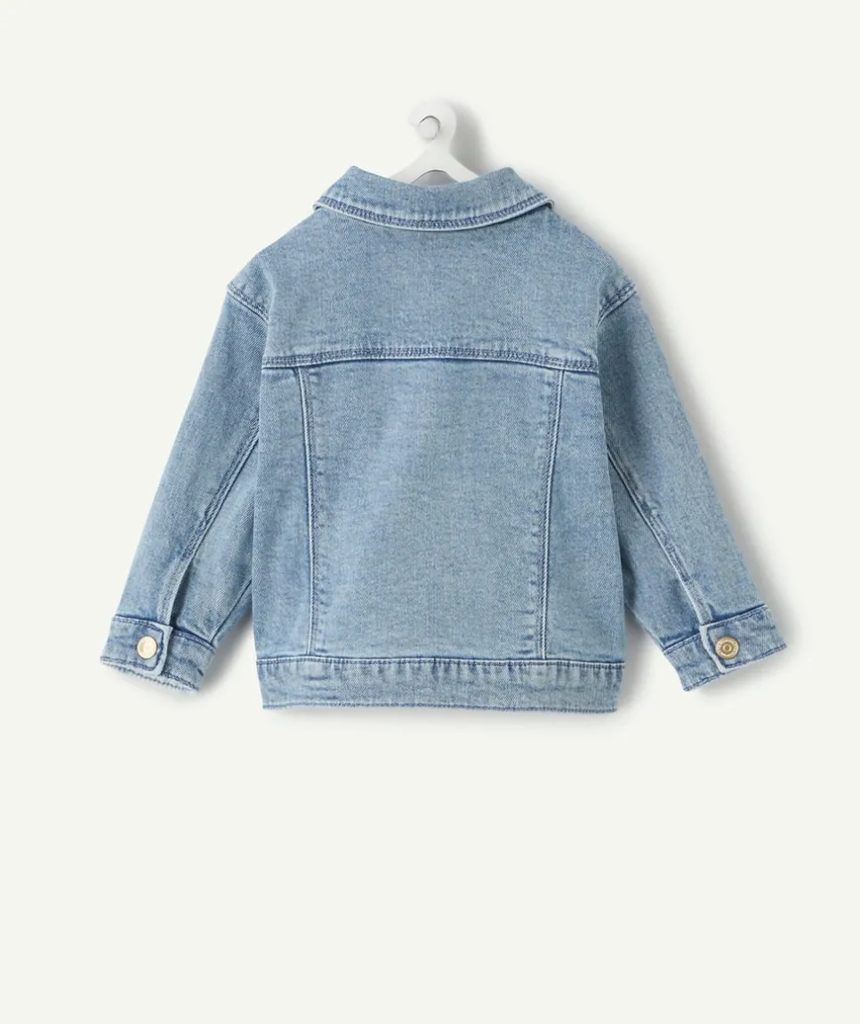 Veste en jean bleu bébé fille