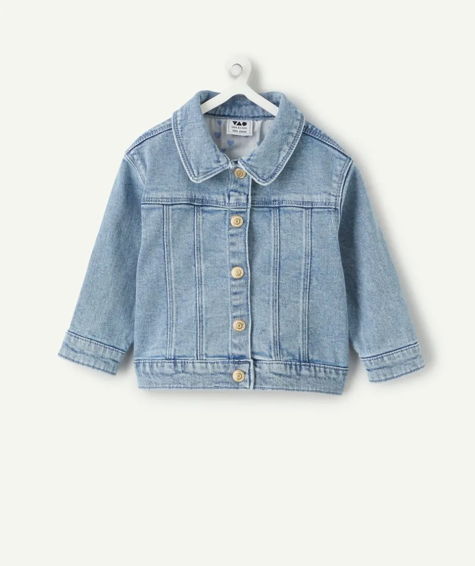 Veste en jean bleu bébé fille