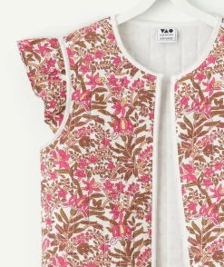Veste fille imprimé floral sans manches