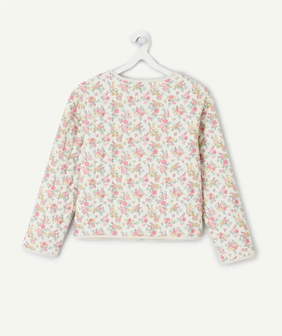 Veste fille matelassée imprimé fleuri