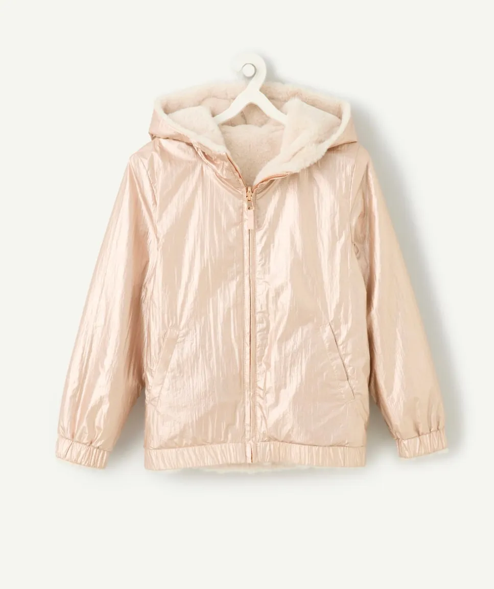 Veste fille réversible rose