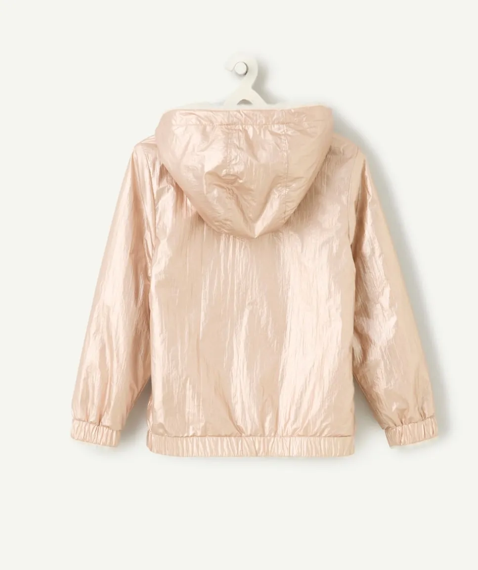 Veste fille réversible rose