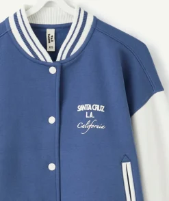 Veste fille teddy bleue