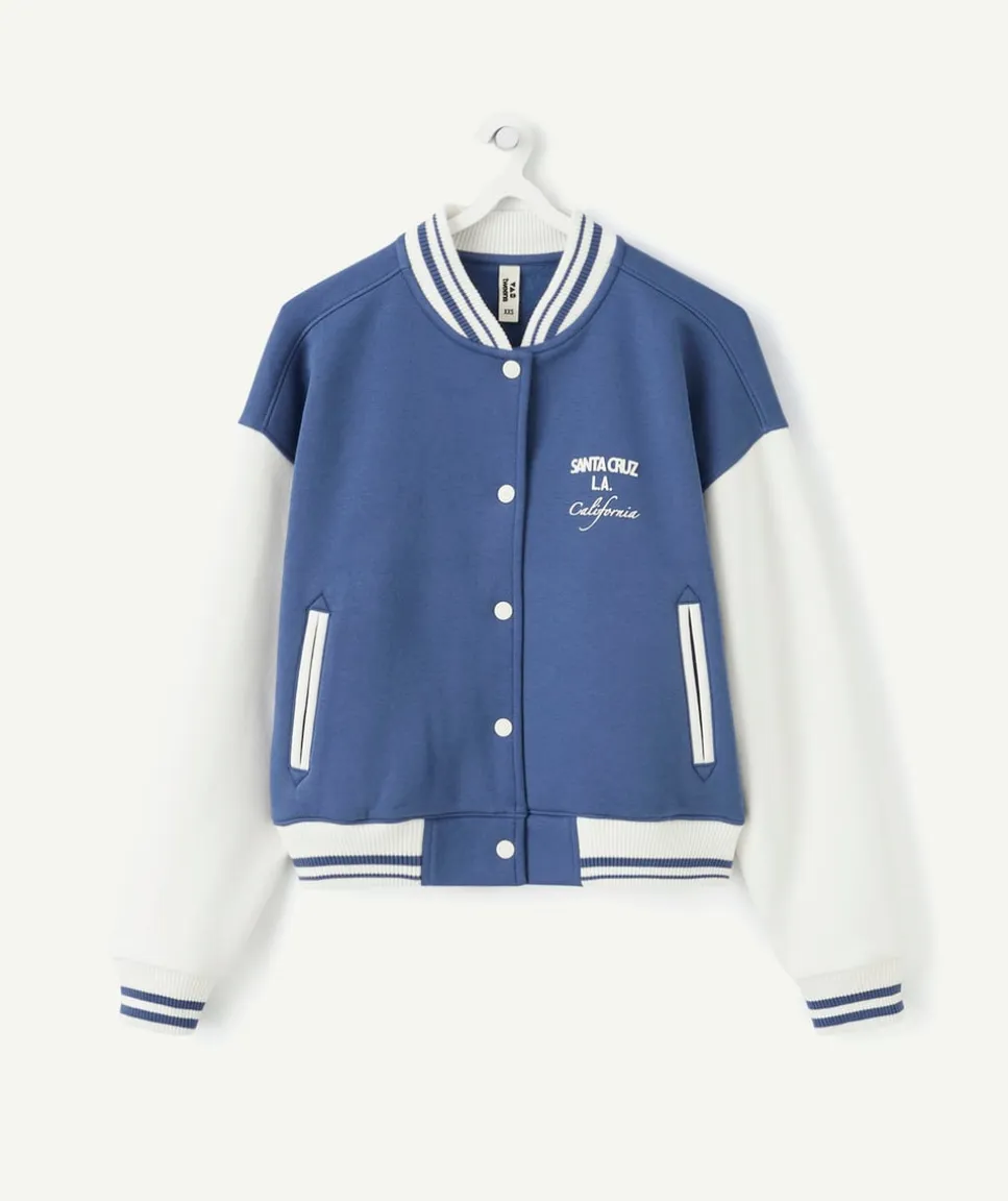 Veste fille teddy bleue