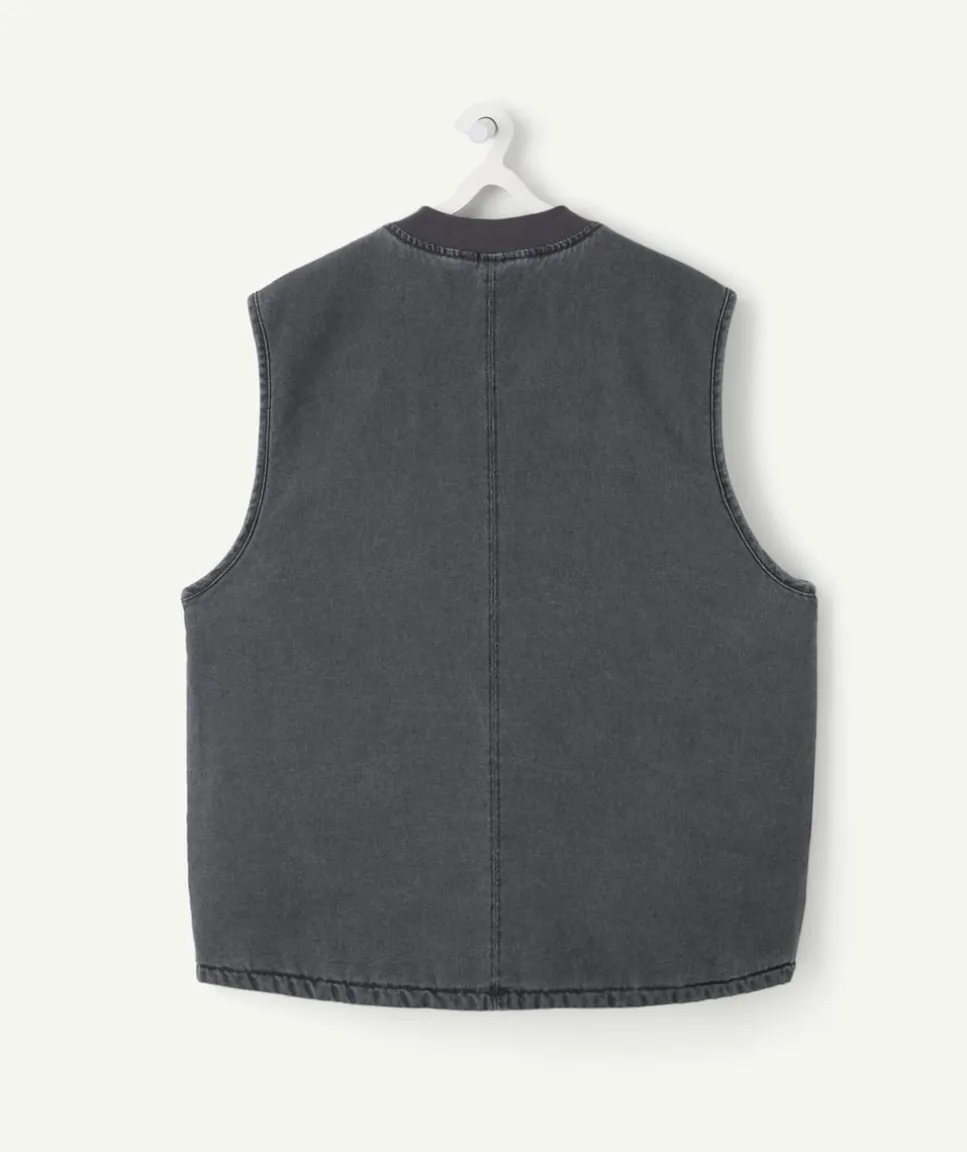 Veste garçon sans manches grise
