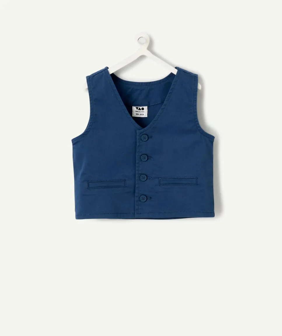 Veste sans manche bébé garçon bleu marine