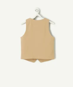 Veste sans manche beige garçon