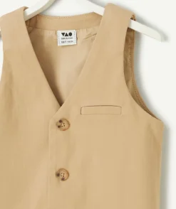 Veste sans manche beige garçon