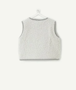 Veste sans manches bébé garçon sherpa réversible