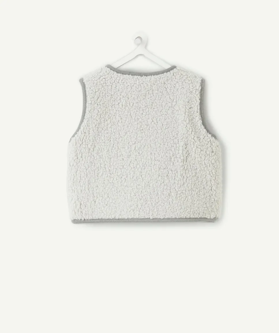 Veste sans manches bébé garçon sherpa réversible