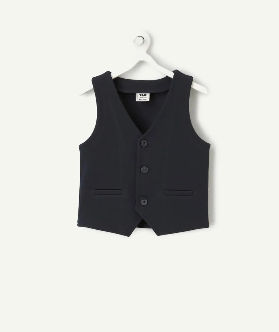 Veste sans manches bleu marine garçon