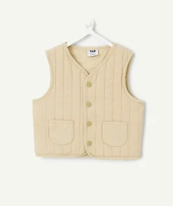 Veste sans manches matelassée beige bébé garçon