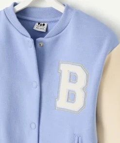 Veste teddy fille bicolore patch brodé