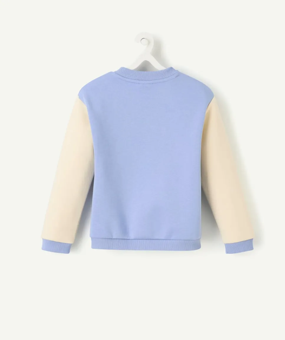 Veste teddy fille bicolore patch brodé