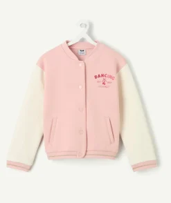 Veste teddy fille rose imprimé