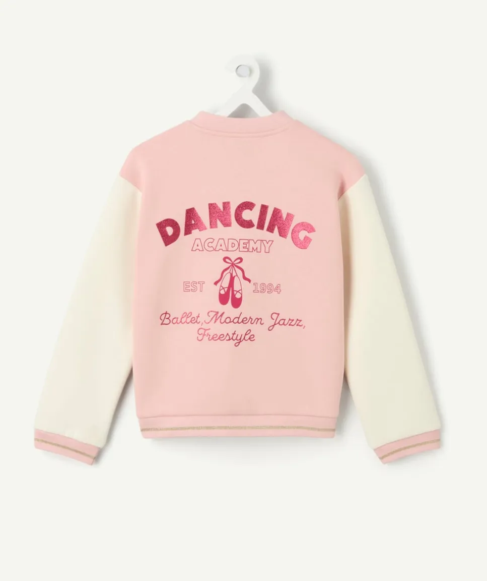 Veste teddy fille rose imprimé